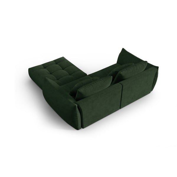 Kampinė sofa tamsiai žalios spalvos (kintama) Bloom – Micadoni Home-image-3