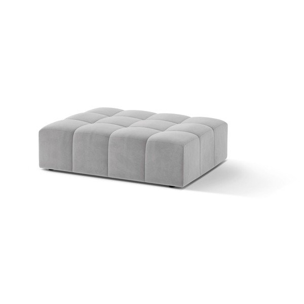 Šviesiai pilkos spalvos taburetė iš velveto Chicago – Cosmopolitan Design-image-1