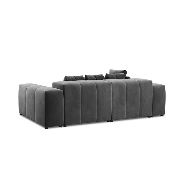 Pilka aksominė kampinė sofa (kintama) Rome Velvet - Cosmopolitan Design-image-4