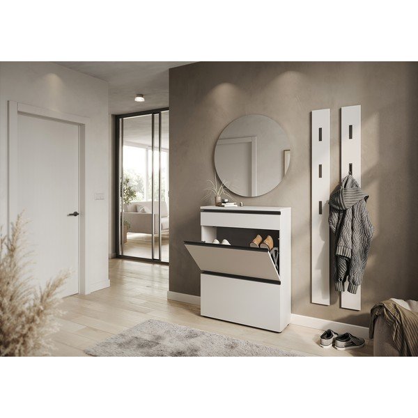 Kreminės spalvos spintelė batams 80x107x29 cm Baldone – Germania-image-1