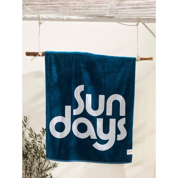 Mėlynas paplūdimio rankšluostis Sunnylife Nouveau Bleu-image-1