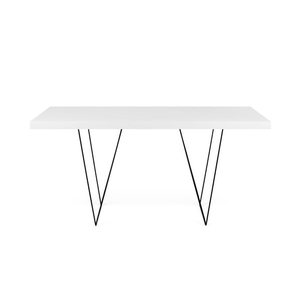 Baltas stalas su juodomis kojomis TemaHome Multi, 180 x 77 cm-image-3
