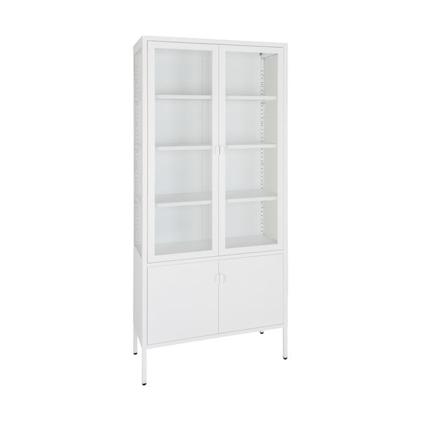 Iš metalo vitrina baltos spalvos 80x180 cm Brisbane – House Nordic-image-1