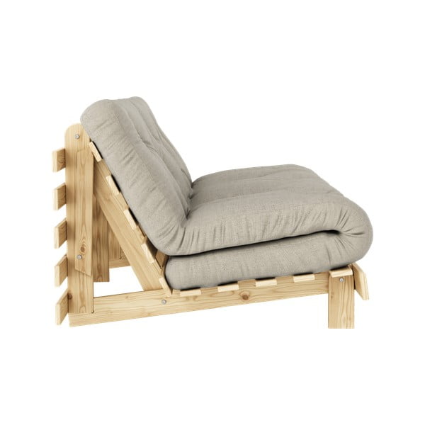 Pilkai smėlinės spalvos iš lino sulankstoma sofa 160 cm Roots – Karup Design-image-4