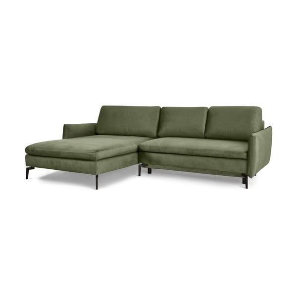 Žalia sofa-lova Bonami Selection Fira, kairysis kampas