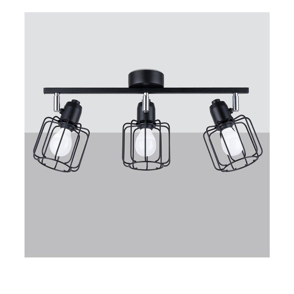 Lubinis šviestuvas juodos spalvos ø 10 cm Salom – Sollux-image-3