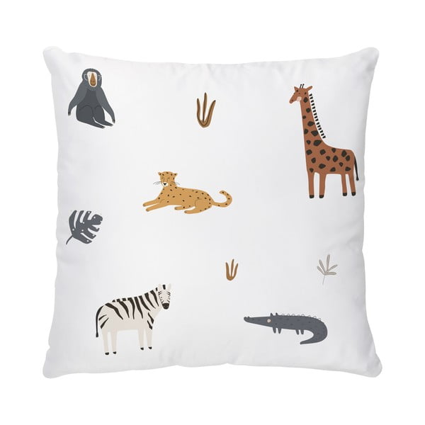 Iš satino medvilnės vaikiškas pagalvės užvalkalas 45x45 cm Safari Animals – Butter Kings