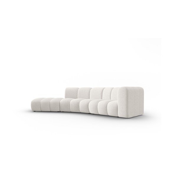 Kampinė sofa baltos spalvos (su kairiuoju kampu) Lupine – Micadoni Home-image-2