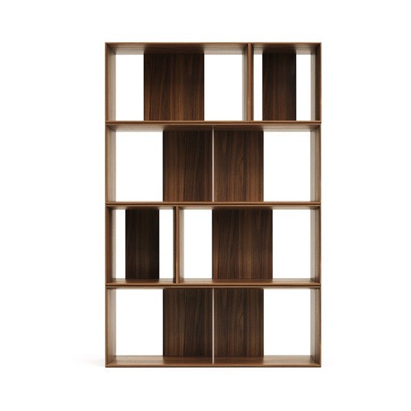 Modulinės lentynos natūralios spalvos iš riešutmedžio 6 vnt. 101x152 cm Litto – Kave Home
