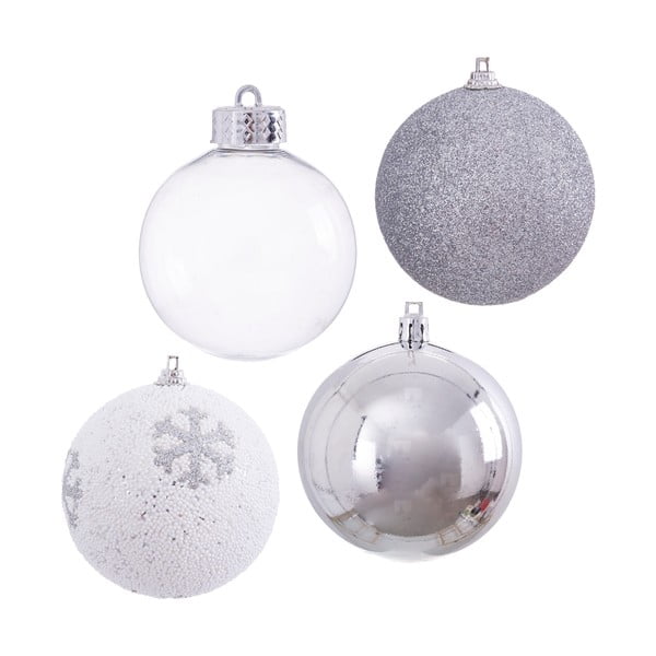 16 sidabro spalvos kalėdinių papuošimų rinkinys Unimasa Foam, ø 6 cm-image-1