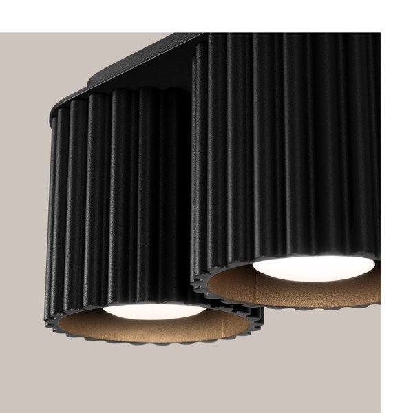 Juodos spalvos iš metalo taškinis šviestuvas 10x21 cm Zora – Sollux-image-4