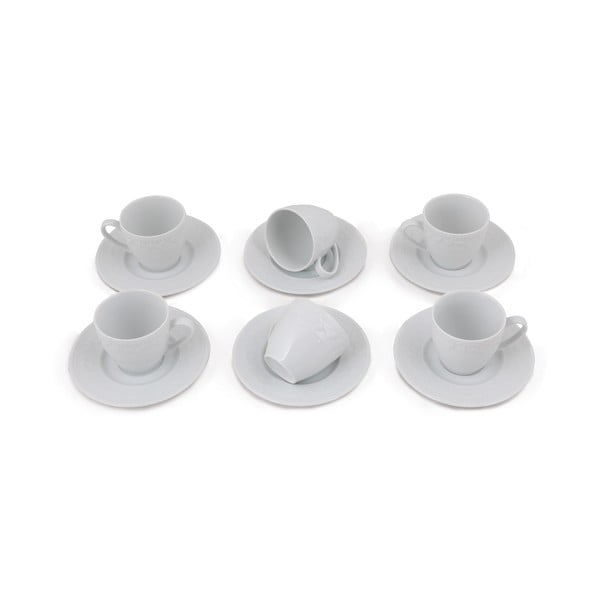 6 porcelianinių puodelių su lėkštute rinkinys "Jeannette