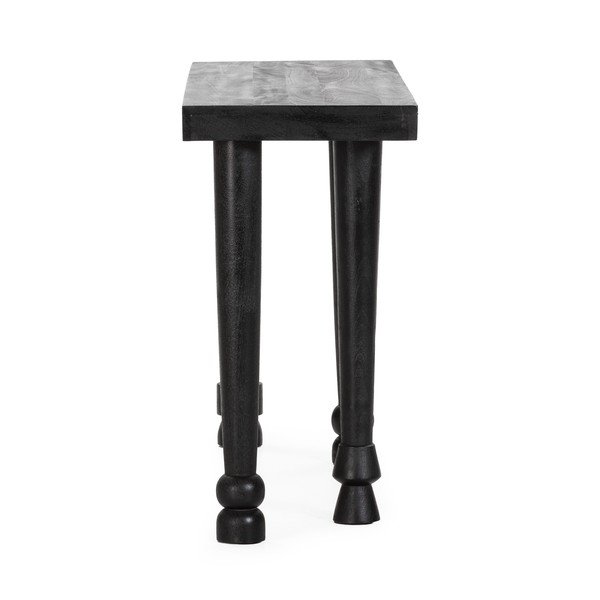 Juodos spalvos iš mango masyvo konsolinis staliukas 40x130 cm Inaya – MOME-image-3