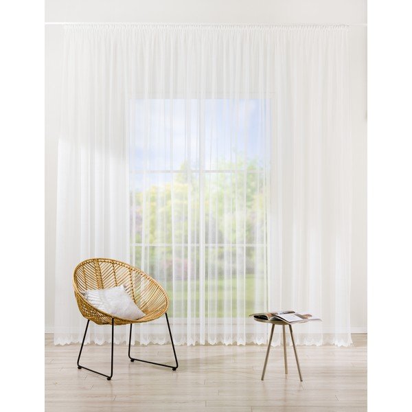 Permatoma užuolaida baltos spalvos 140x245 cm Como – Mendola Fabrics-image-1