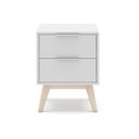 Baltas naktinis staliukas Campus - Marckeric