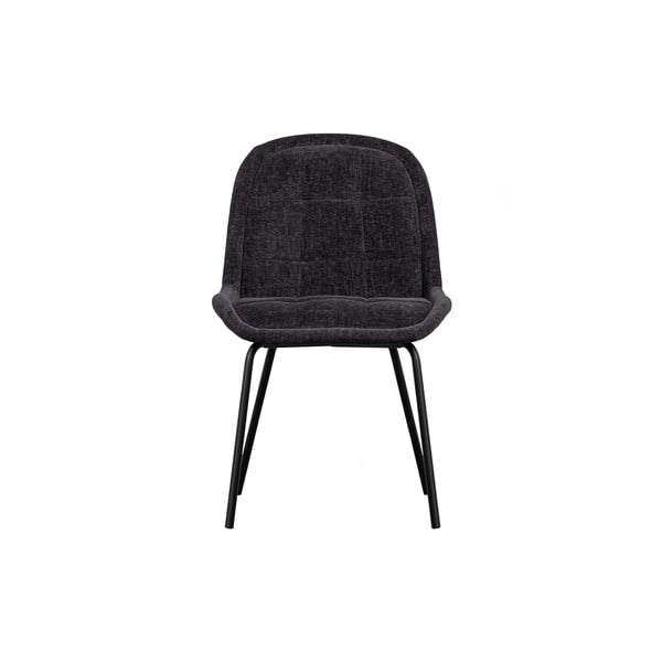 Valgomojo kėdės iš aksomo tamsiai pilkos spalvos 2 vnt. Crate – BePureHome