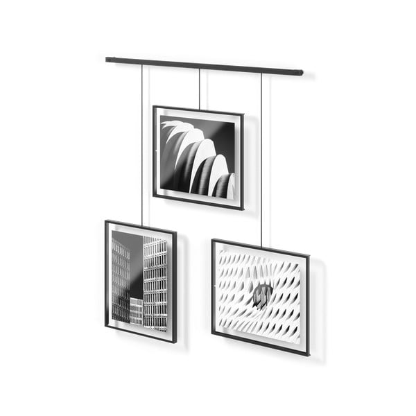Iš metalo pakabinami rėmai juodos spalvos 3 vnt. 73x82 cm Exhibit – Umbra-image-3