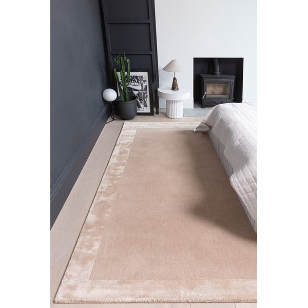Rankų darbo iš vilnos mišinio kilimas smėlio spalvos 80x150 cm Ascot – Asiatic Carpets-image-1