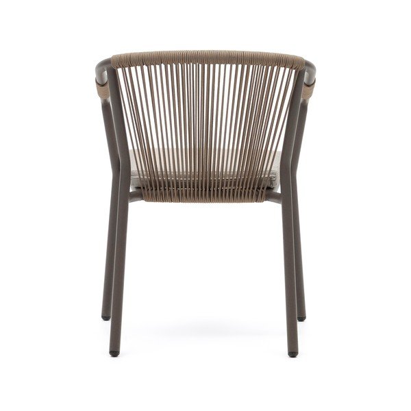 Smėlio spalvos metalinė sodo kėdė Xelida - Kave Home-image-4