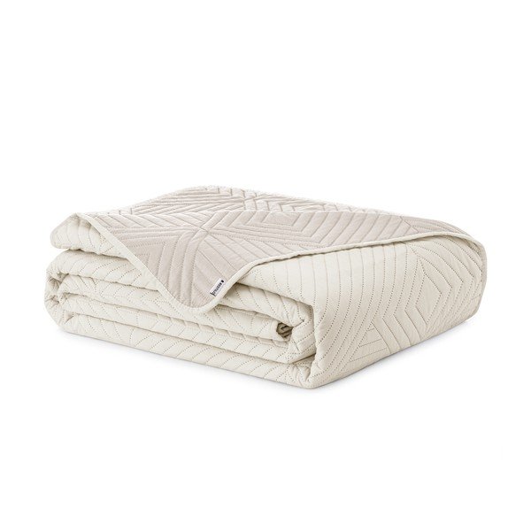 Kreminės spalvos iš mikropluošto dygsniuota lovatiesė 220x240 cm Softa – Restilo