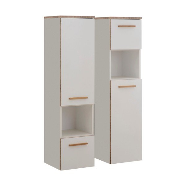 Balta aukšta pakabinama vonios kambario spintelė 30x123 cm Set 931 - Pelipal-image-1