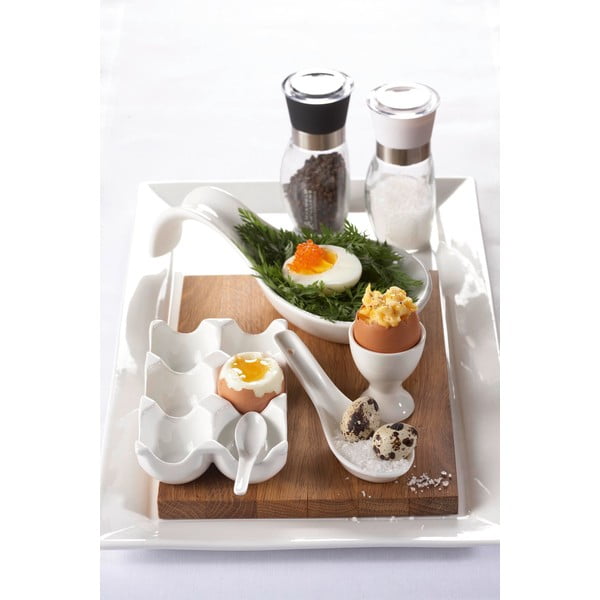 Baltas porcelianinis kiaušinių stovas Maxwell & Williams Basic-image-1