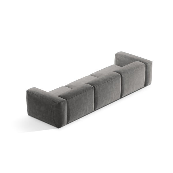 Šviesiai pilkos spalvos iš kordinio velveto sofa 364 cm Bergamo – Cosmopolitan Design-image-4