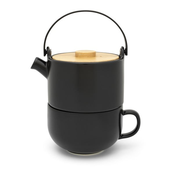 Juodas molinis arbatinukas su puodeliu Bredemeijer Umea, 500 ml