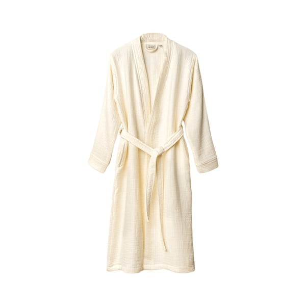 Kreminės spalvos iš muslino chalatas L/XL Kimono – Foutastic