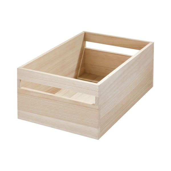Dėžutė iš paulovnijos medienos iDesign Eco Handled, 25,4 x 38 cm