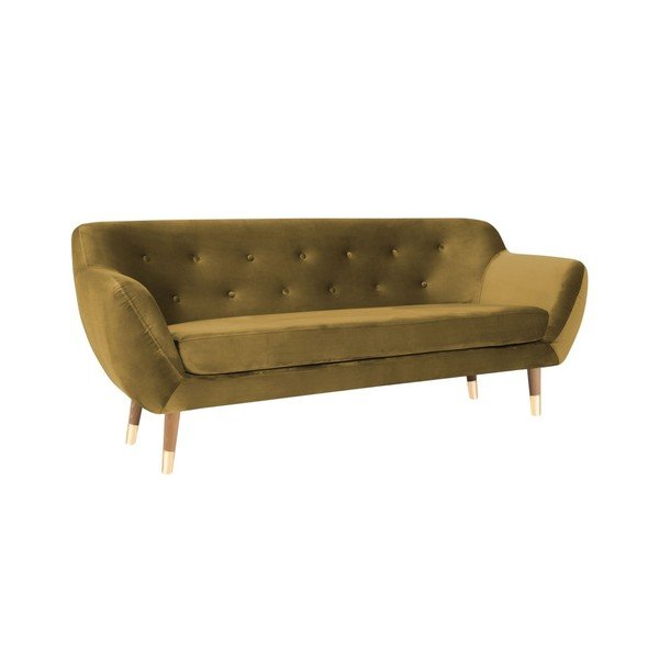 Dviejų vietų aukso spalvos sofa Mazzini Sofas Amelie-image-2