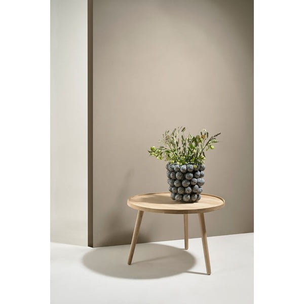 Apvalios formos kavos staliukas iš ąžuolo masyvo natūralios spalvos ø 70,5 cm Ebern – Villa Collection-image-1