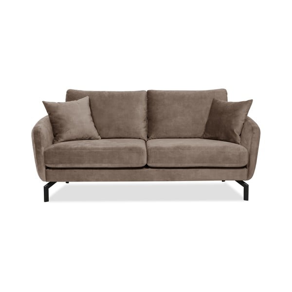 Rudai pilka sofa su aksominiu užvalkalu Scandic Magic, 190 cm pločio