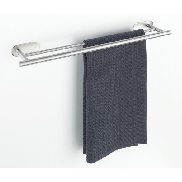 Klijuojamas iš nerūdijančio plieno rankšluosčio laikiklis matinės sidabrinės spalvos Orea Duo – Wenko-image-4