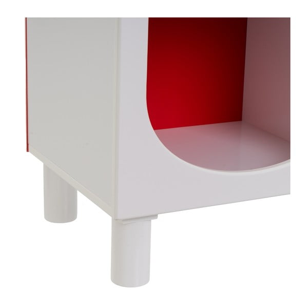 Knygų spinta  raudonos spalvos/baltos spalvos 76x70 cm – Casa Selección-image-3