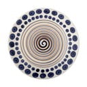 Lėkštė baltos spalvos/tamsiai mėlynos spalvos iš akmens masės ø 27 cm Shama – Bloomingville