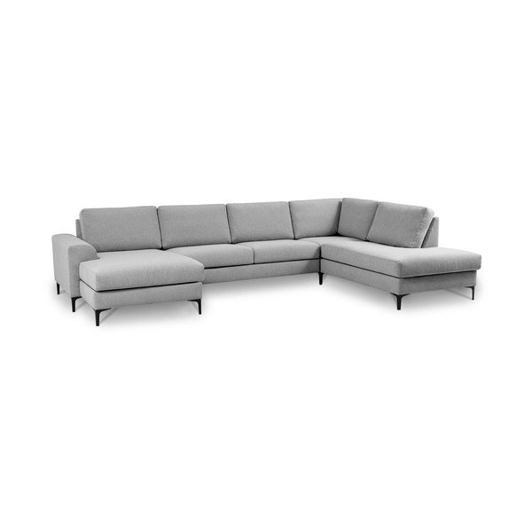 Kampinė sofa pilkos spalvos (su dešiniuoju kampu/„U“ formos) Henry – Scandic-image-1