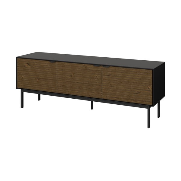 Juodos spalvos pušies TV staliukas 150x54 cm Soma - Tvilum-image-2