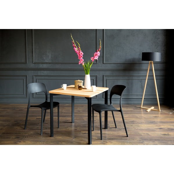 Juodas valgomojo stalas Ragaba TRIVENTI, 80 x 120 cm-image-3