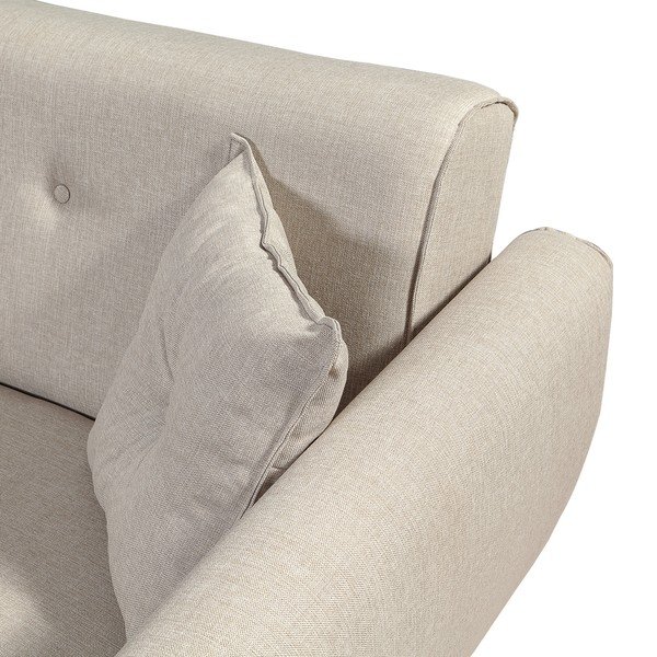Sulankstoma kampinė sofa smėlio spalvos Aria – Balcab Home-image-1