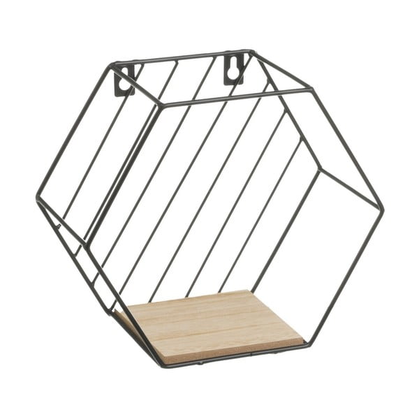 Sieninės lentynos juodos spalvos/natūralios spalvos 3 vnt. 31 cm – Casa Selección-image-2