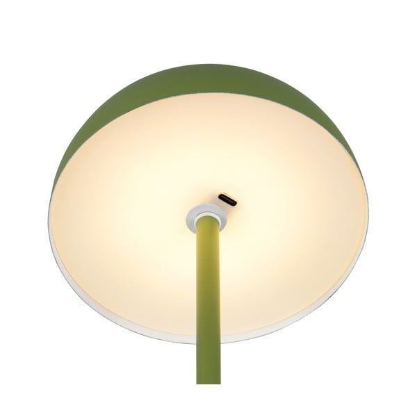 Žalios spalvos stalinis šviestuvas LED (aukštis 21 cm) su metaliniu gaubtu Munoz – Reality-image-4