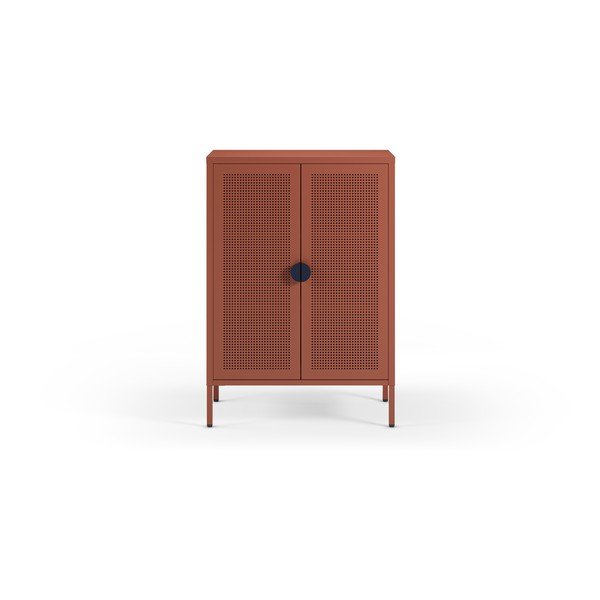 Terakotos spalvos iš metalo spintelė 70x100x40 cm Sayla – Marckeric-image-1