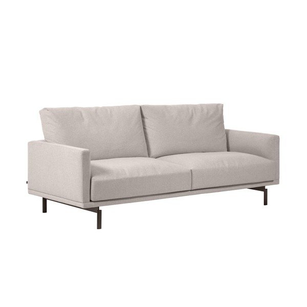 Smėlio spalvos iš šenilinio audinio sofa 214 cm Galene – Kave Home-image-2