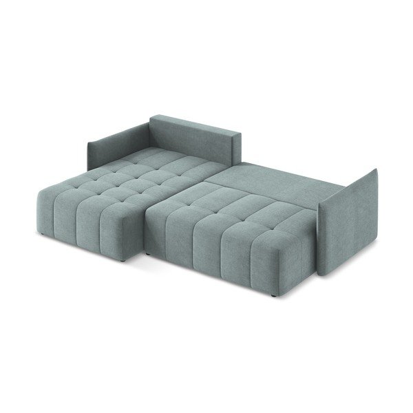 Mėlynos spalvos sulankstoma/su sandėliavimo vieta kampinė sofa (su kairiuoju kampu/su gultu) Moku – Makamii-image-4