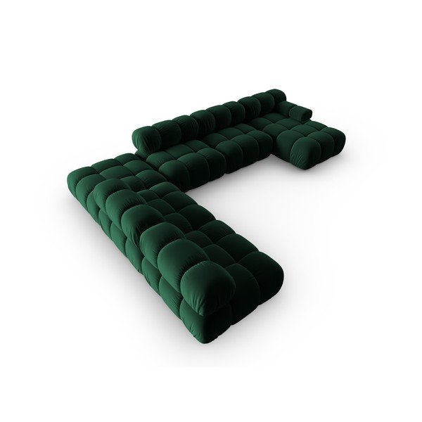 Sofa žalios spalvos iš velveto 379 cm Bellis – Micadoni Home-image-4