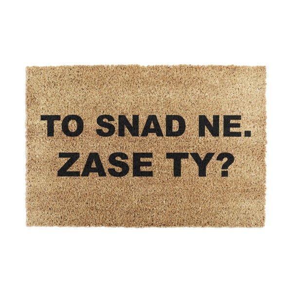 Iš kokoso pluošto grindų kilimėlis 40x60 cm Zase Ty? – Artsy Doormats