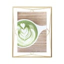 Pastatomas/pakabinamas rėmelis iš metalo auksinės spalvos 18x23 cm Prisma – Umbra