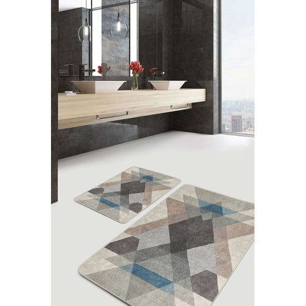 Iš velveto vonios kilimėliai 2 vnt. 60x100 cm – Mila Home-image-4