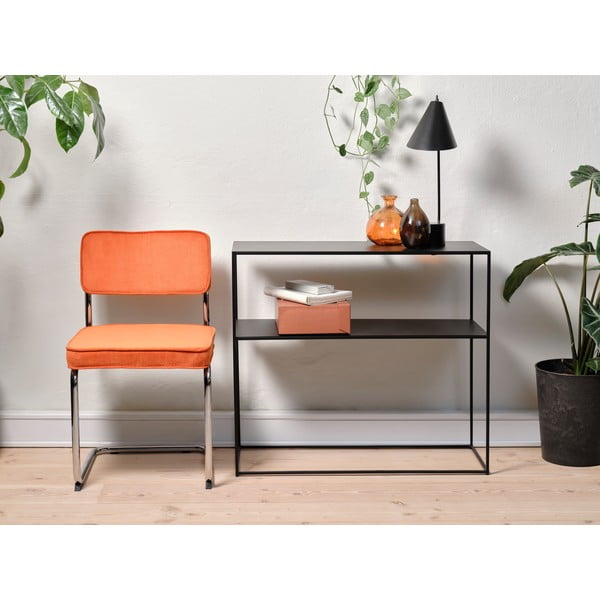 Iš velveto valgomojo kėdė oranžinės spalvos Rupert – Unique Furniture-image-3